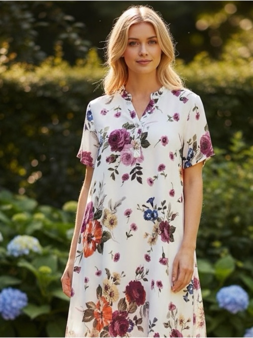 NWT Love Kyla Seo Women’s S Cottagecore Roses Floral Tunic Top Anthropologie